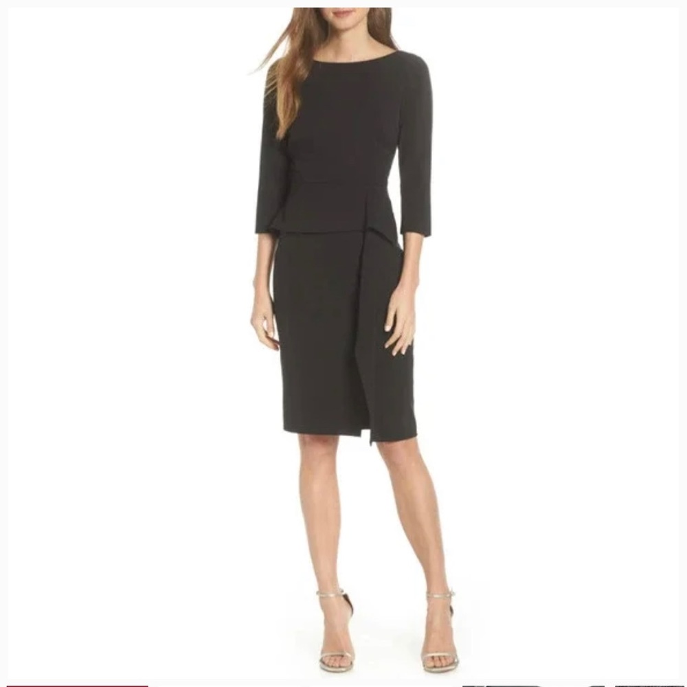 Vince Camuto Angled Ruffle Sheath Dress Size 10